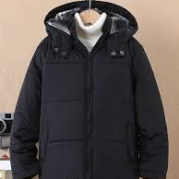 Boys Black Puffer Coat Size 10 Y - Picture 1 of 4